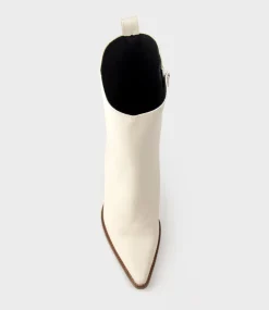 Xena Western Ankle Boot In Ivory