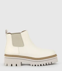 Yael Lug Sole Boot In Offwhite
