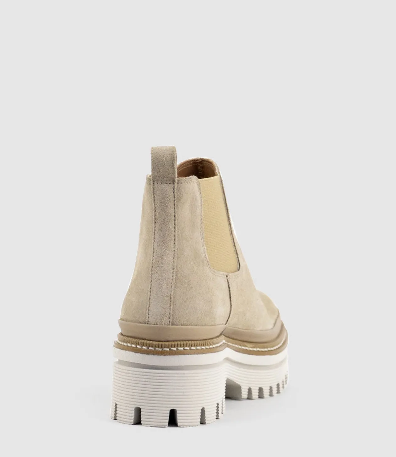 Yael Lug Sole Boot In Sand Suede