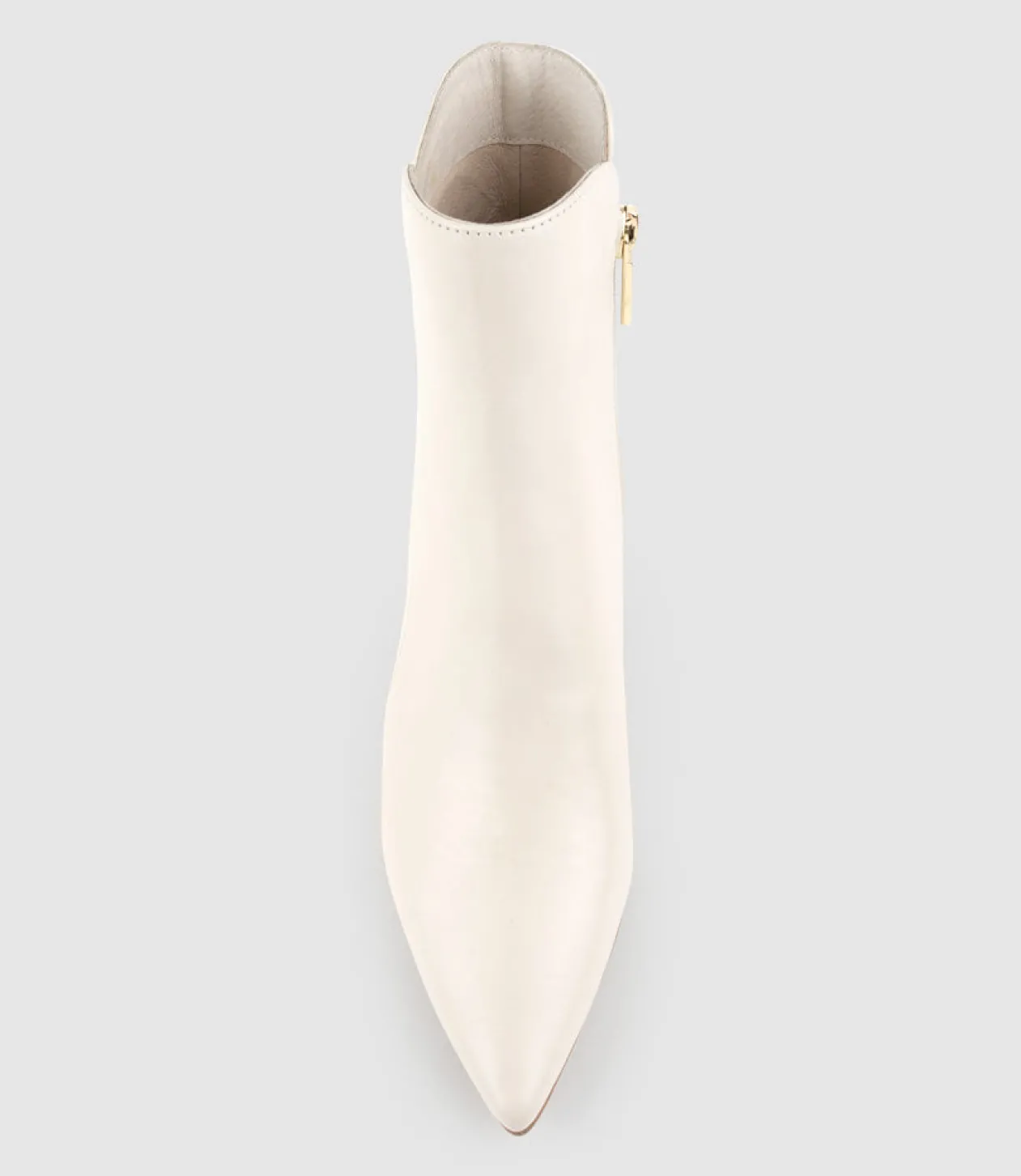 Zaid75 Pointed Ankle Boot In Offwhite Calf
