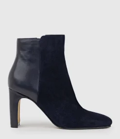 Zara85 Half And Half Ankle Boot In Navy