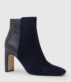 Zara85 Half And Half Ankle Boot In Navy