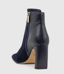 Zara85 Half And Half Ankle Boot In Navy