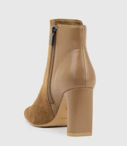 Zara85 Half And Half Ankle Boot In Tan