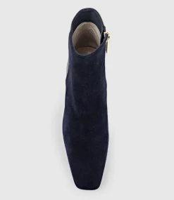 Zara85 Half And Half Ankle Boot In Navy