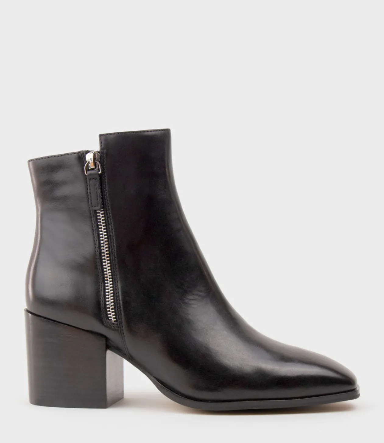 Zenos75 Twin Zip Ankle Boot In Black