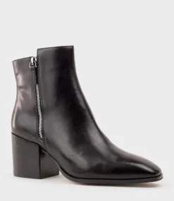 Zenos75 Twin Zip Ankle Boot In Black