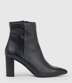 Zim70 Pointed Ankle Boot In Black