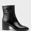 Ziya75 Block Heel Ankle Boot In Black