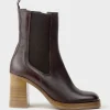 Zurra Block Heel Chukka Boot In Brown