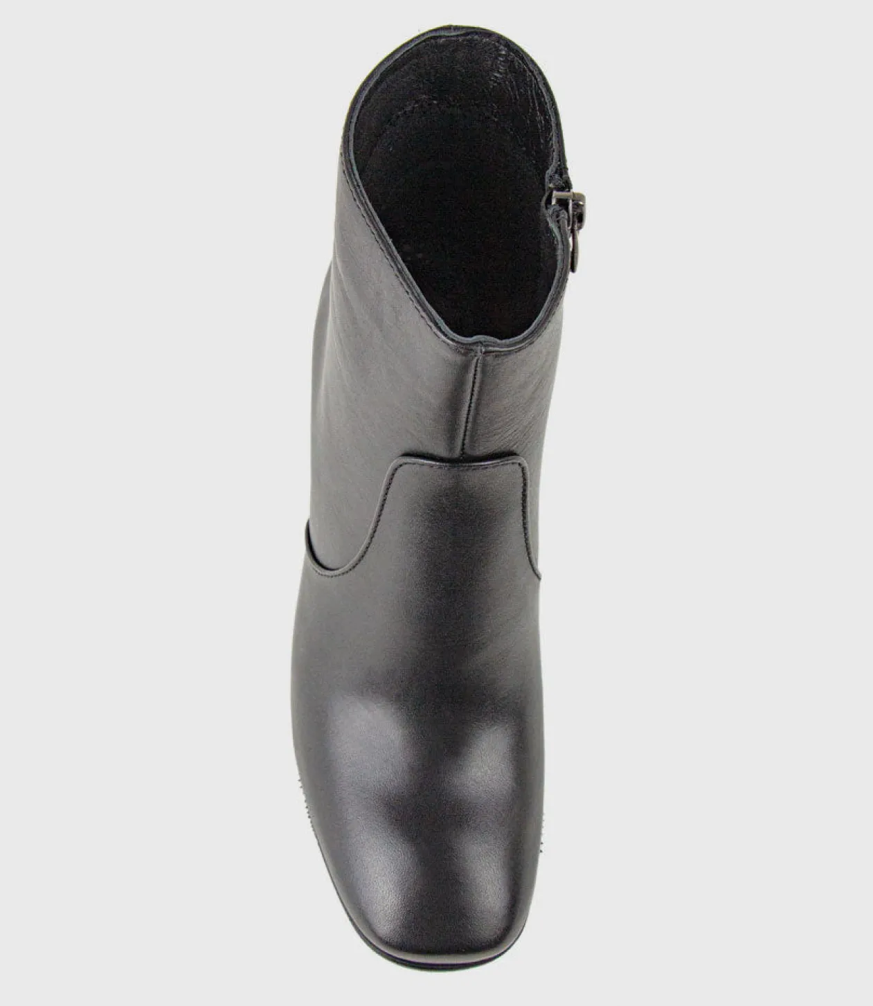 Zymmer Block Heel Boot With Square Toe In Black